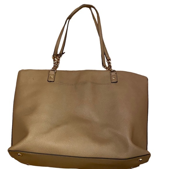 Michael Kors Camel Gold Chained Strap Shoulder Tote